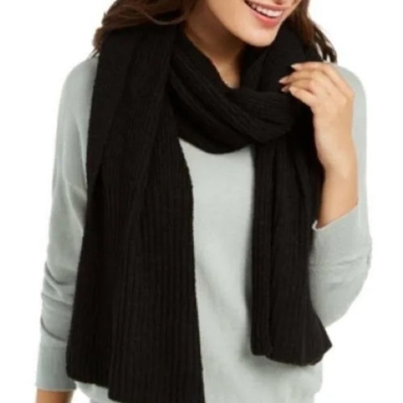 Nwt I.N.C. INTERNATIONAL CONCEPTS  ribbed black 
Wrap & Scarf in One,  T22 - Picture 1 of 4